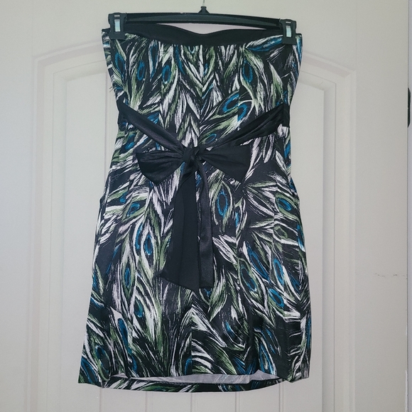 Peacock pattern mini dress - Picture 2 of 7